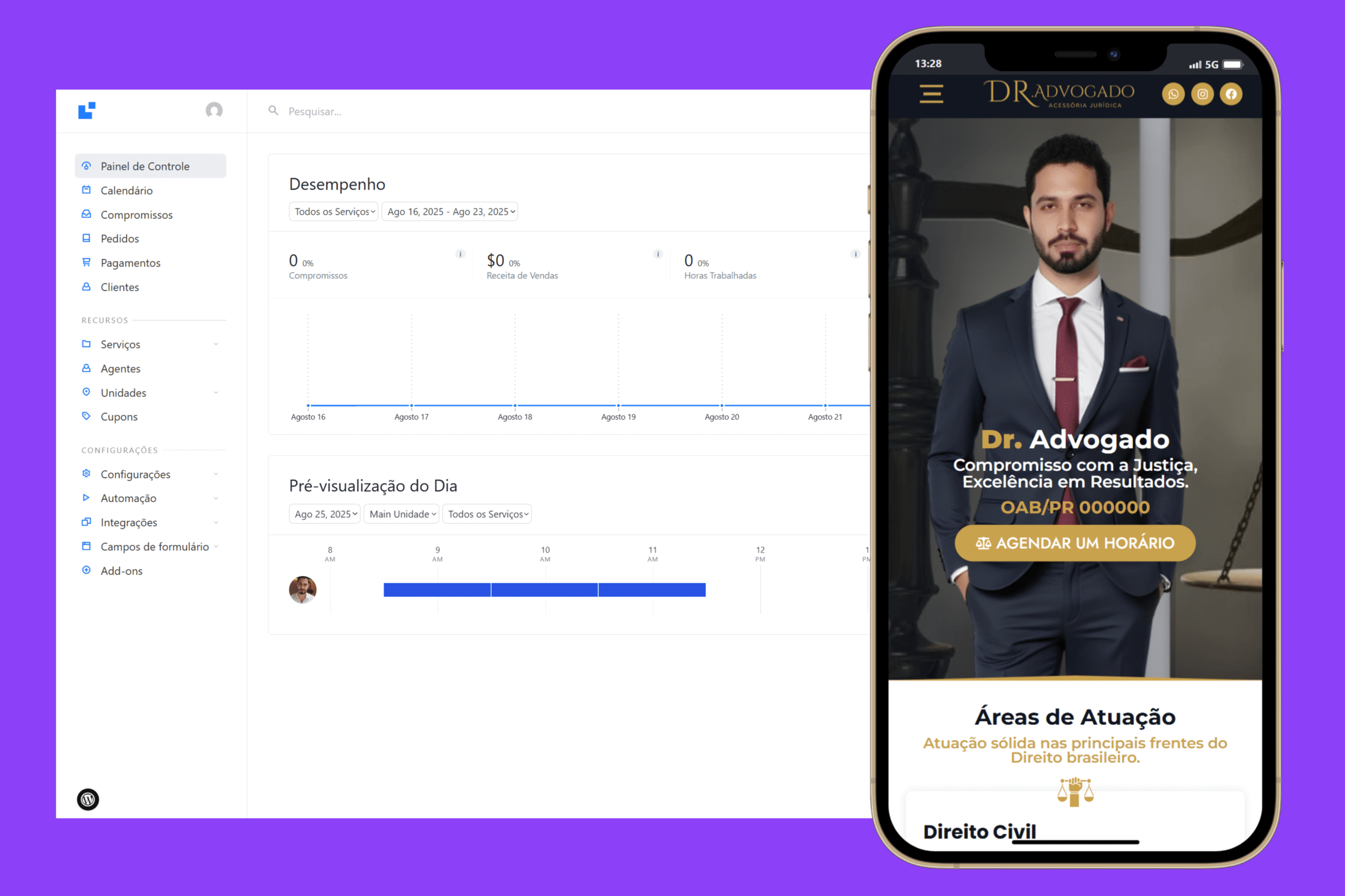 Sites Prontos Profissionais site para advogados com sistema