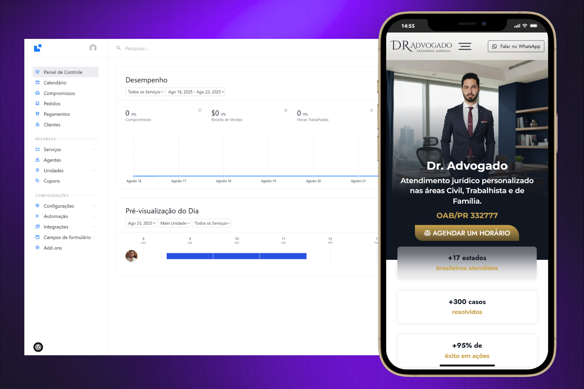 Site Para Advogados Com Sistema de Agendamentos