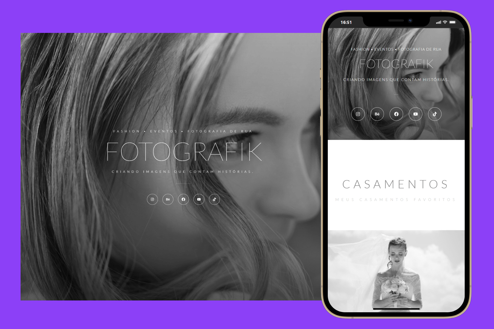 Sites Prontos Profissionais site para fotografos