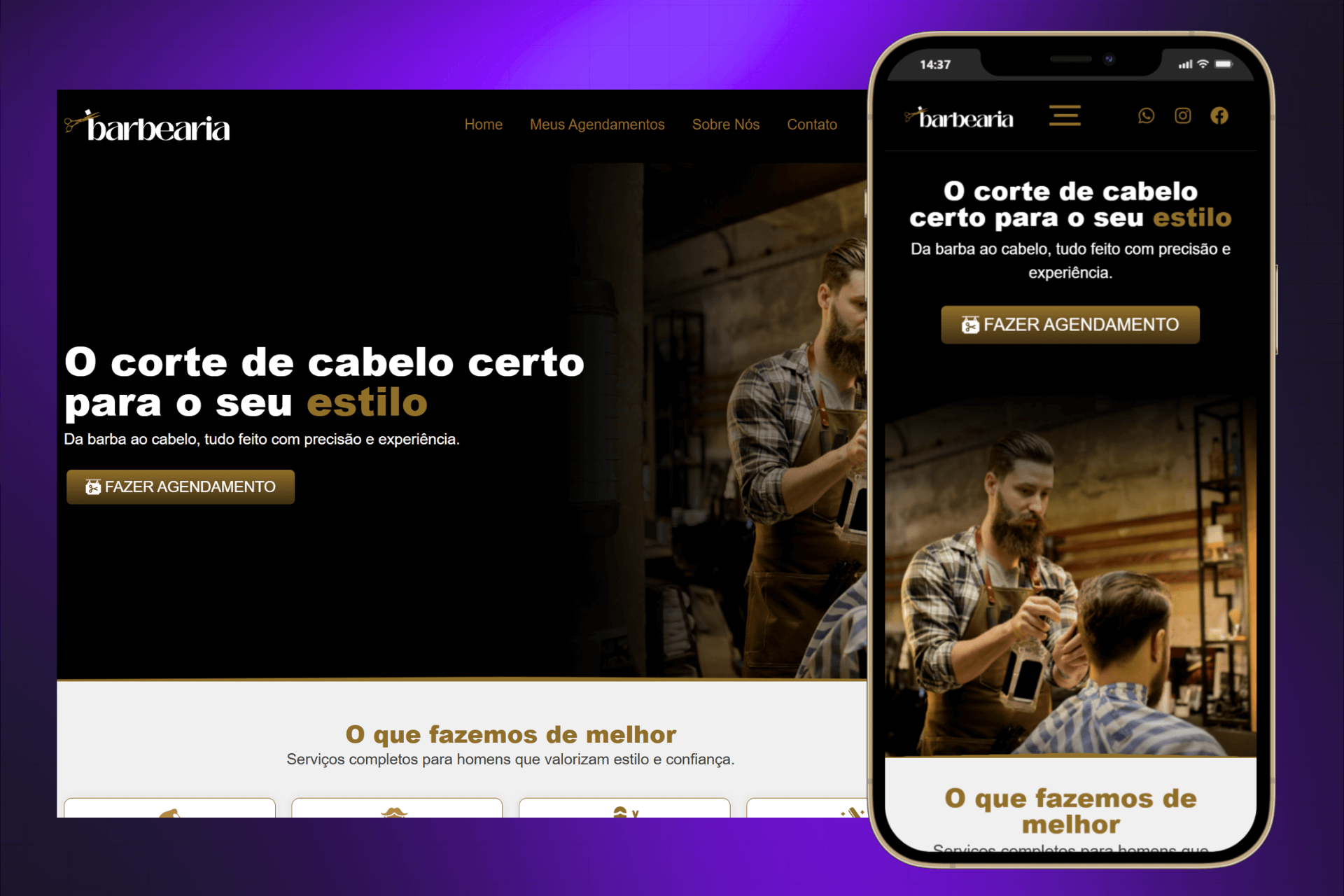 Sites Prontos Profissionais Site Para Barbearia