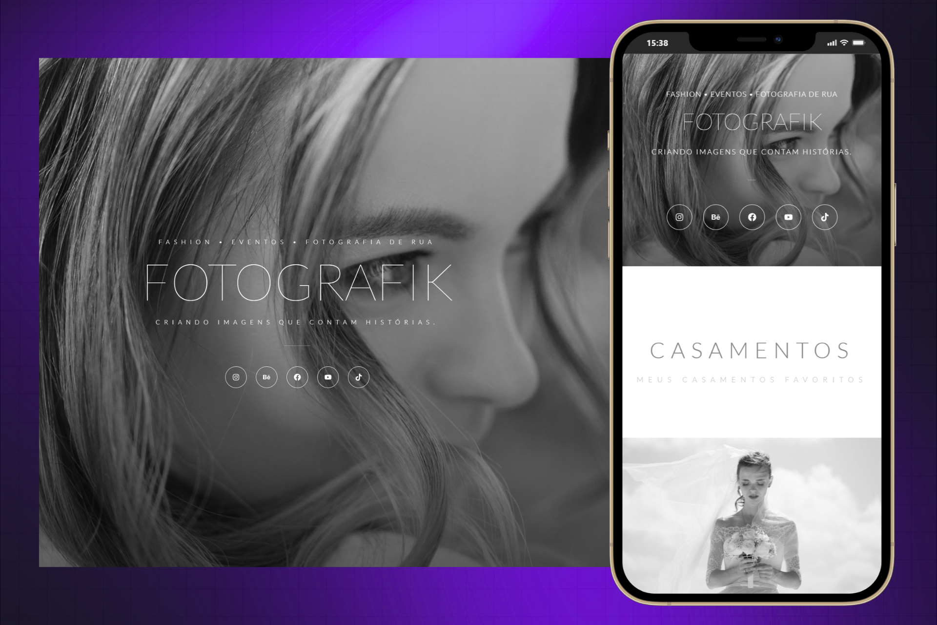 Sites Prontos Profissionais site para fotografos